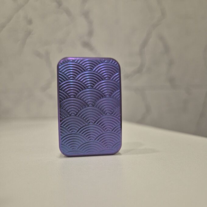 Mini Titanium Seigaiha Fidget Slider