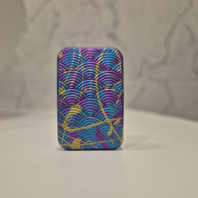 Mini Titanium Seigaiha Fidget Slider - Image 3