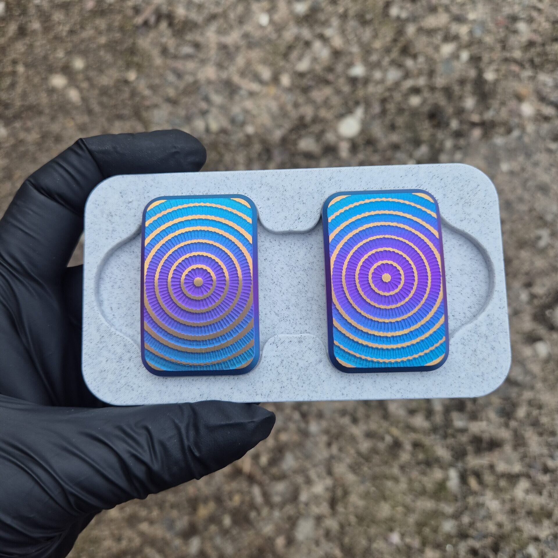 Mini Titanium Circles Fidget Slider